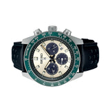 Seiko Prospex Speedtimer Solar Chronograph Ivory Dial Black Leather Strap Watch for Men - SSC943 Buy Now By Seiko