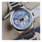 Seiko Conceptual Chronograph Ice Blue Dial Silver Steel Strap Watch for Men - SSB459P1 Authentic Buy Shop Now