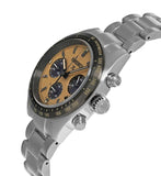 Seiko Prospex Speedtimer Solar Chronograph Gold Dial Silver Steel Strap Watch for Men - SSC817 Authentic Buy Shop Now