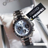 Seiko Prospex Speedtimer Solar Chronograph Limited Edition Blue Dial Two Tone Steel Strap Watch for Men - SSC909 Authentic Buy Shop Now