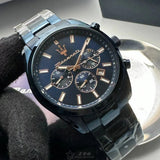 Maserati Attrazione Chronograph Blue Dial Blue Steel Strap Watch for Men - R8873626003 Authentic Buy Shop Now