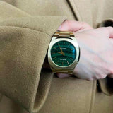 D1 Milano Ultra Thin Malachite Green Dial Gold Steel Strap Watch for Men - D1-UTBJ30 Authentic Buy Shop Now