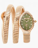Just Cavalli Specchio Green Dial Rose Gold Steel Strap Watch for Women - JC1L323M0045 Authentic Buy Shop Now