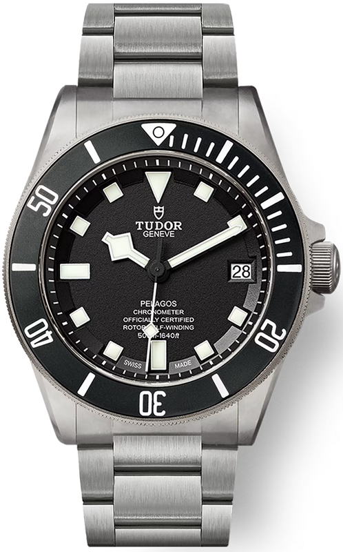 Tudor Pelagos Black Dial Grey Steel Strap Watch for Men - M25600TN-0001