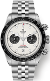 Tudor Black Bay Chrono Silver Dial Silver Steel Strap Watch for Men - M79360N-0014