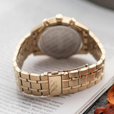 Hugo Boss Skytraveller Chronograph Black Dial Gold Steel Strap Watch for Men - 1514152 Buy Now By Hugo Boss