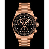 Tissot PRS 516 Chronograph Black Dial Rose Gold Steel Strap Watch for Men - T149.417.33.051.00 Authentic Buy Shop Now