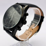 Hugo Boss Aeroliner Chronograph Black Dial Black Leather Strap Watch for Men - 1512567 Authentic Buy Shop Now