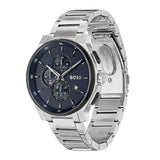 Hugo Boss Peak 2.0 Chronograph Blue Dial SIlver Steel Strap Watch for Men - 1514189 Authentic Buy Shop Now