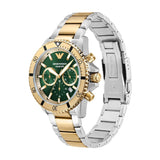 Emporio Armani Sea Explorer Chronograph Green Dial Two Tone Steel Strap Watch for Men - AR11586 Buy Now By Emporio Armani