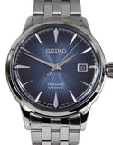 Seiko Presage Cocktail Time Automatic Blue Dial Silver Steel Strap Watch for Men - SRPB41J1 Authentic Buy Shop Now
