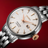 Seiko Presage Cocktail Time Skydiving Automatic Diamonds Mother of Pearl Dial Silver Steel Strap Watch for Women - SRE009J1 Authentic Buy Shop Now