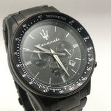 Maserati SFIDA Limited Edition Chronograph Black Dial Black Steel Strap Watch for Men - R8873640016 Authentic Buy Shop Now