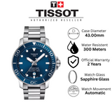 Tissot Seastar 1000 Powermatic 80 Blue Dial Silver Steel Strap Watch for Men - T120.407.11.041.03 Authentic Buy Shop Now