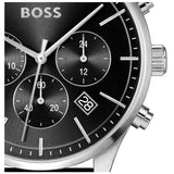 Hugo Boss Avery Chronograph Black Dial Black Leatherr Strap Watch for Men - 1514211 Authentic Buy Shop Now