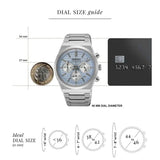 Seiko Conceptual Chronograph Ice Blue Dial Silver Steel Strap Watch for Men - SSB459P1 Authentic Buy Shop Now