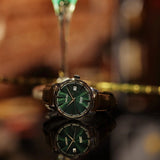 Seiko Presage Cocktail Time Automatic Green Dial Brown Leather Strap Watch for Men - SRPD37J1 Authentic Buy Shop Now