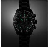 Seiko Prospex Speedtimer The Black Series Limited Edition Black Dial Black Steel Strap Watch for Men - SSC917 Authentic Buy Shop Now