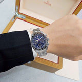 Seiko Prospex Speedtimer Solar Chronograph Blue Dial Silver Steel Strap Watch for Men - SSC815 Authentic Buy Shop Now