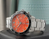 Hugo Boss Runner Chronograph Orange Dial Silver Steel Strap Watch for Men - 1514162 Buy Now By Hugo Boss