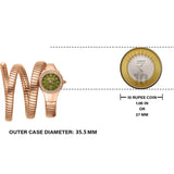 Just Cavalli Vita Green Dial Rose Gold Steel Strap Watch for Women - JC1L355M0045 Authentic Buy Shop Now