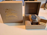 Burberry Classic Blue Dial Silver Steel Strap Watch for Men - BU10007 Authentic Buy Shop Now