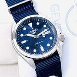 Seiko 5 Sports Automatic Blue Dial Blue Nylon Strap Watch for Men - SRPE63K1 Authentic Buy Shop Now
