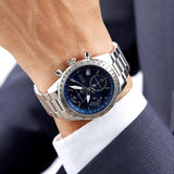 Hugo Boss Strike Blue Dial Gunmetal Grey Steel Strap Watch for Men - 1514175 Buy Now By Hugo Boss