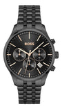 Hugo Boss Avery Chronograph Black Dial Black Steel Strap Watch for Men - 1514256 Authentic Buy Shop Now