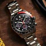 Seiko Prospex Speedtimer Solar Chronograph Black Dial Silver Steel Strap Watch for Men - SSC915 Buy Now By Seiko