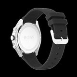 Hugo Boss Runner Chronograph Black Dial Black Silicone Strap Watch for Men - 1514141 Buy Now By Hugo Boss