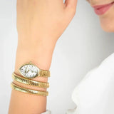 Just Cavalli Specchio Silver Dial Gold Steel Strap Watch for Women - JC1L323M0025 Authentic Buy Shop Now