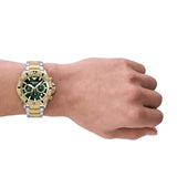 Emporio Armani Sea Explorer Chronograph Green Dial Two Tone Steel Strap Watch for Men - AR11586 Buy Now By Emporio Armani