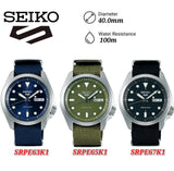 Seiko 5 Sports Automatic Black Dial Black Nylon Strap Watch for Men - SRPE67K1 Authentic Buy Shop Now