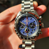 Seiko Prospex Speedtimer Solar Chronograph Blue Dial Silver Steel Strap Watch for Men - SSC815 Authentic Buy Shop Now