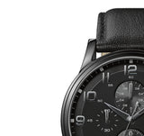 Hugo Boss Aeroliner Chronograph Black Dial Black Leather Strap Watch for Men - 1512567 Authentic Buy Shop Now