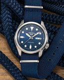 Seiko 5 Sports Automatic Blue Dial Blue Nylon Strap Watch for Men - SRPE63K1 Authentic Buy Shop Now