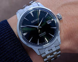 Seiko Presage Cocktail Time Automatic Green Dial Silver Steel Strap Watch for Men - SRPE15J1 Authentic Buy Shop Now