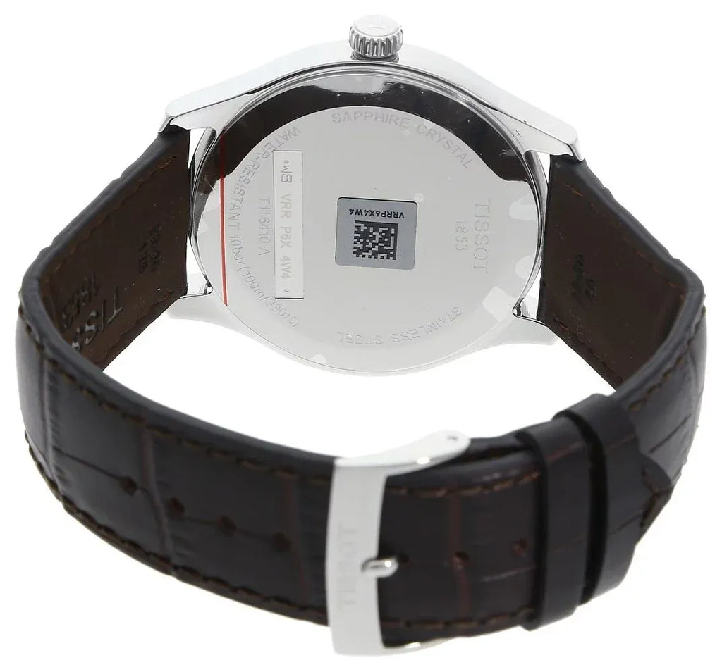 Tissot T-Sport Gent XL Silver Dial Brown Leather Strap Watch for Men - T116.410.16.037.00 Authentic Buy Shop Now