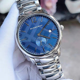 Burberry Classic Blue Dial Silver Steel Strap Watch for Men - BU10007 Authentic Buy Shop Now