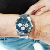 Seiko Conceptual Chronograph Blue Dial Silver Steel Strap Watch for Men- SSB453P1 Authentic Buy Shop Now