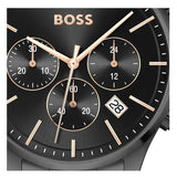 Hugo Boss Avery Chronograph Black Dial Black Steel Strap Watch for Men - 1514256 Authentic Buy Shop Now