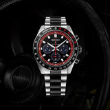 Seiko Prospex Speedtimer Solar Chronograph Datsun 240Z Collaboration Limited Edition Black Dial Two Tone Steel Strap Watch for Men - SSC957 Authentic Buy Shop Now