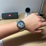 Seiko Conceptual Chronograph Blue Dial Silver Steel Strap Watch for Men- SSB453P1 Authentic Buy Shop Now