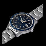 Seiko Presage Style60's Automatic Blue Dial Silver Steel Strap Watch for Men - SRPG05J1 Authentic Buy Shop Now