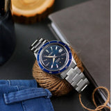 Seiko Presage Style60's Automatic Blue Dial Silver Steel Strap Watch for Men - SRPG05J1 Authentic Buy Shop Now