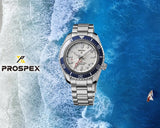 Seiko Prospex 1968 Heritage Diver's GMT 60th Anniversary White Dial Silver Steel Strap Watch for Men - SPB519J1 Authentic Buy Shop Now