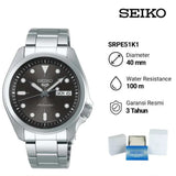 Seiko 5 Sports Automatic Grey Dial Silver Steel Strap Watch for Men - SRPE51K1 Authentic Buy Shop Now
