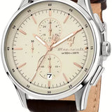 Maserati Sorpasso Chronograph White Dial Brown Leather Strap Watch for Men - R8871624010 Authentic Buy Shop Now