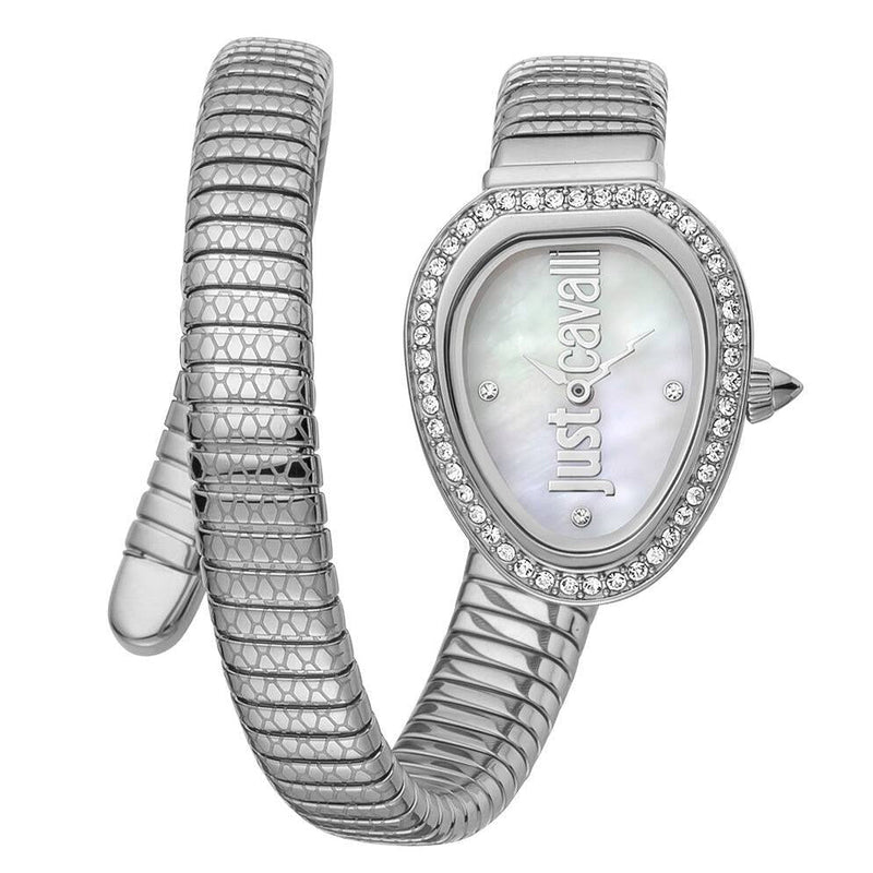 Just Cavalli Solo Mother of Pearl Dial Silver Steel Strap Watch for Women - JC1L167M0015 Authentic Buy Shop Now